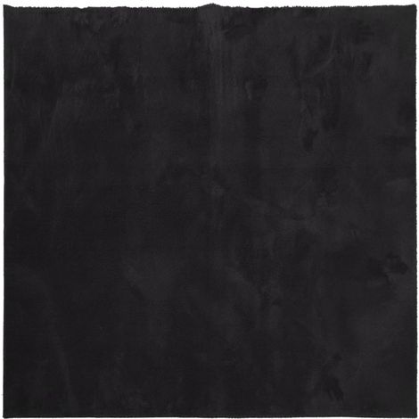 Tapis HUARTE à poils courts doux et lavable noir 240x240 (1/5)