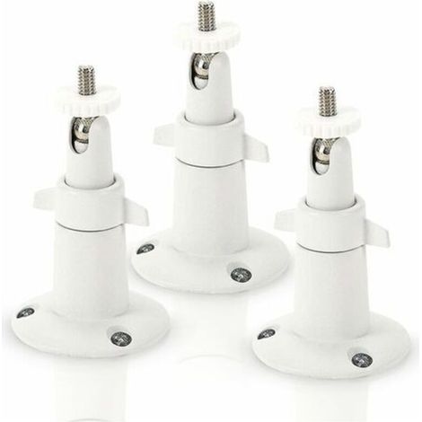 Metall-Wandhalterung für Arlo Smart-Sicherheitskameras – verstellbare Innen-/Außen-Aluminiumhalterung für Arlo-Kameras und andere kompatible Modelle (3er-Pack, weiß)