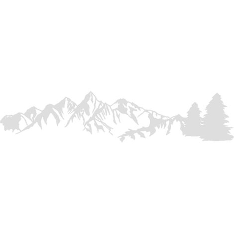 autocollant universel réfléchissant pour voiture, motif arbres, montagne et forêt, idéal pour camping-car, caravane, porte, carrosserie, vitre (1/5)