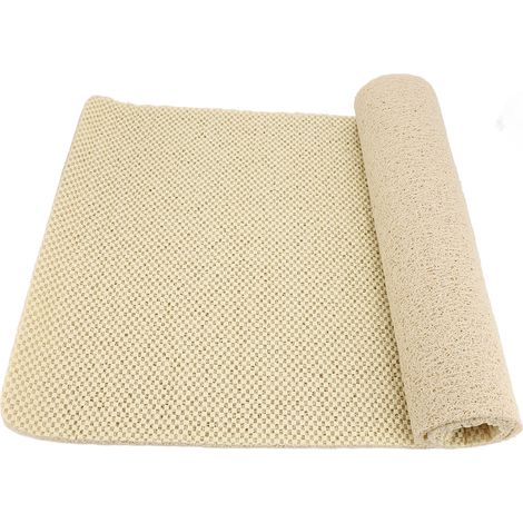 Tappetino antiscivolo per doccia, accessori da bagno ad asciugatura rapida, spugna morbida impermeabile in PVC per WC, beige, 40x80 cm / 15,75 x 31,5 pollici. (1/2)