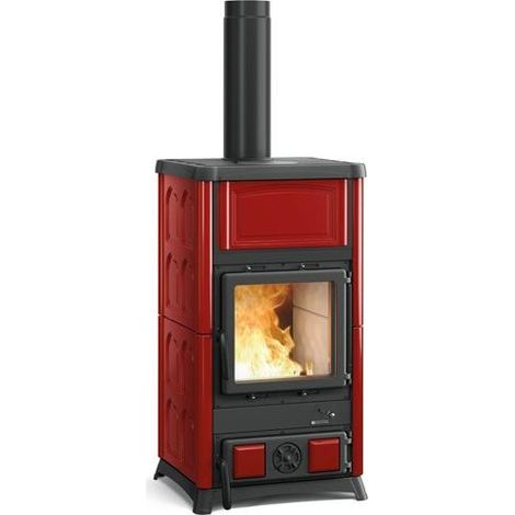 Nordica – Poêle à bois céramique 11.8 kW – Récupérateur de chaleur – Évacuation supérieure – Longueur bûche 33 cm – Classe A+ (1/4)