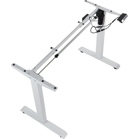 Metall-Schreibtischgestell mit elektrischer Höhenverstellung, elektrisch PRATO 01-2T/W WEISS (1/5)