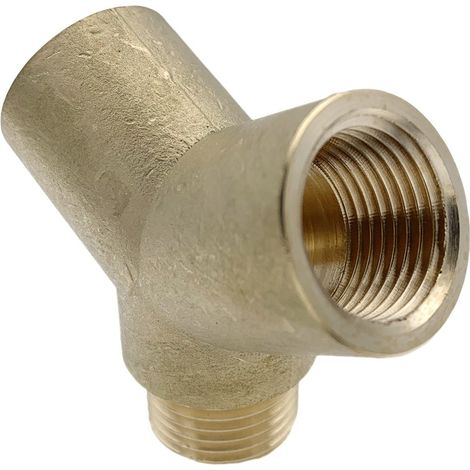 Lot de 1 Raccord en Y mâle femelle en laiton égal modèle 1/2" (1/4)