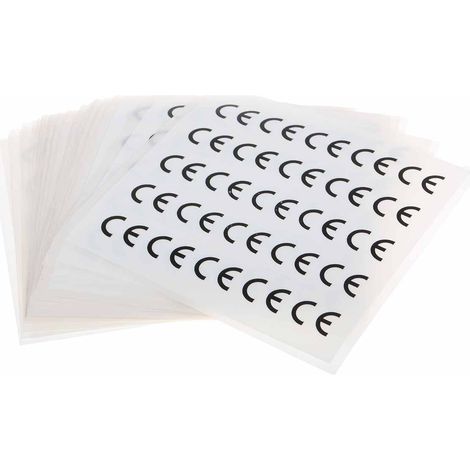 Etiquette adhésive pré-imprimée RS PRO Blanc, 500 par paquet ( Prix pour Sachet de 500 )