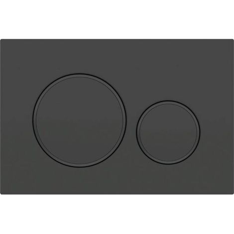Pour Plaque de déclenchement Geberit Sigma20 pour rinçage double touche: noir mat laqué, revêtement facile à nettoyer, noir (115.882.16.1) (1/4)