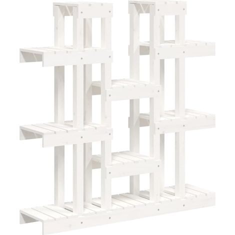 Maison Exclusive - Supporto Piante Bianco 104,5x25x109,5 cm Legno Massello di Pino