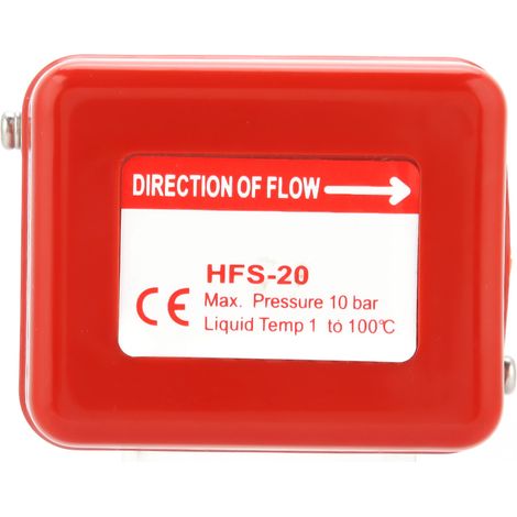 Interrupteur à palpeur de débit d'eau HFS-20 DN20, contacts SPDT, 6-380V, acier partiellement inoxydable (1/5)