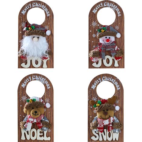 (4 Stück) Kreative Weihnachtsdekorationen zum Aufhängen an Schaufenstern von Einkaufszentren, Holzgegenständen und Bühnendekorationen (1/2)