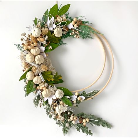 Zweigfrüchte, Beeren, weiß, frostig, Weihnachten, 12 Stück (1/3)
