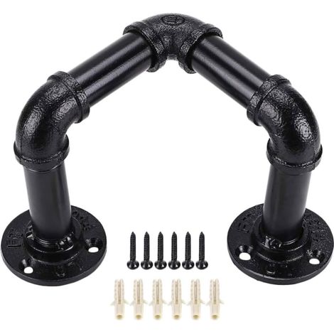 Porte-peignoirs Veemoon en fer noir pour salle de bain et (1/5)