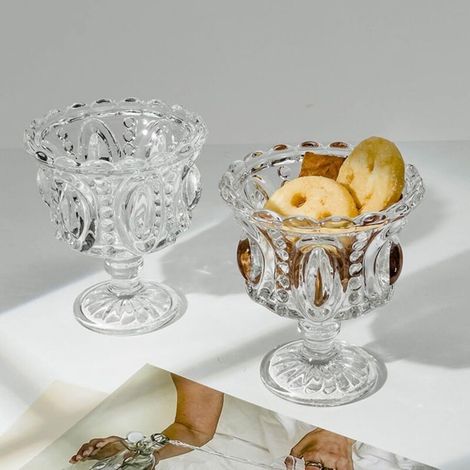 Verres à cocktail vintage de Noël - 20 cl - Parfaits pour les fêtes, les bars de Noël et la décoration de table - Lot de 2, transparents (1/5)