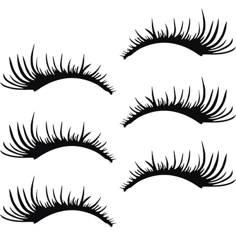 Headlight Eyelash Stickers for Cars Black Adhesive 3 Pairs