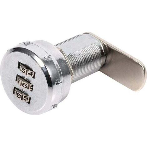 Serrure À Code Mécanique - 3 Chiffres - Pour Armoire Tiroir Boîte Aux Lettres - Alliage De Zinc - Épaisseur Max 23 Mm - 1 Pièce (1/4)