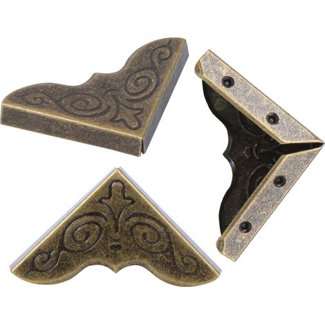50 protecteurs de coins en bois pour meuble vintage, pieds décoratifs pour boîte à bijoux et rangement (1/5)