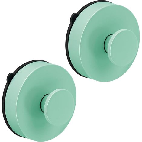 Wandhaken Saugnapf Handtuchhaken Wiederverwendbar-2 Stück (grün) (1/5)