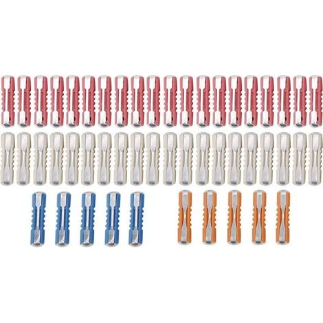 Fusibles de Voiture de Torpille Fusibles Assortiment Kit 5A 8A 16A 25A pour les Voitures Anciennes de Style Européen 50 Pièces (1/5)