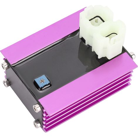 Boîtier d'allumage AC CDI réglable violet pour GY6 50cc 125cc 150cc scooter quad ATV (1/5)