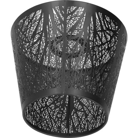 Abat-jour en fer forgé sculpté en forme d'arbre de forêt, douille E27, mini abat-jour pour lampe de table, décoration de chambre ou de chevet, noir (1/5)