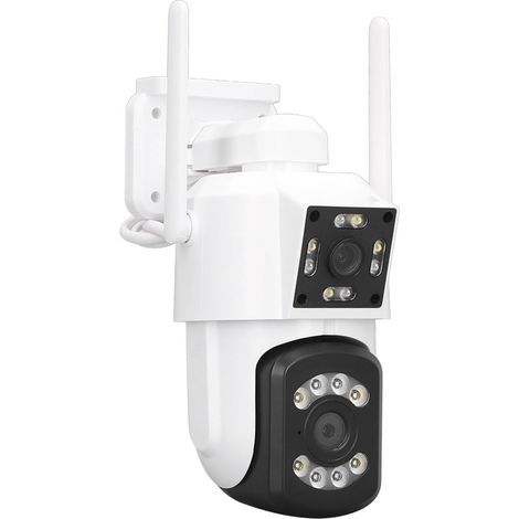 Caméra Surveillance Extérieure WiFi 2 Objectifs PTZ IP 320° Rotation 90° 3MP Vision Nocturne Audio Bidirectionnel IP66 (1/5)