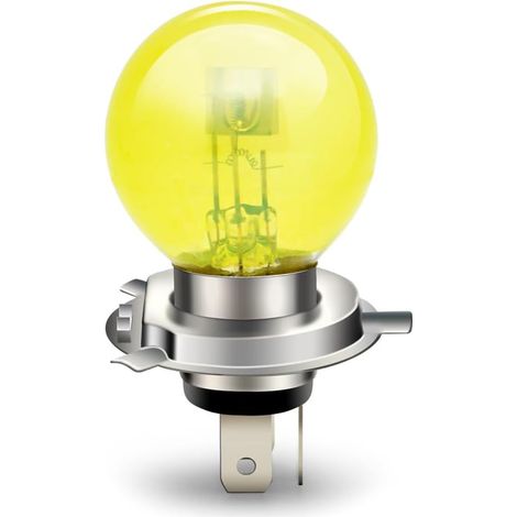 OFOC H4 P43T Lampe à halogène pour véhicules, remplacement pour les phares de motos, scooters, mopeds, ATV et SUV 6V 45/40W jaune 3000K sans polarité 1 pièce (1/5)