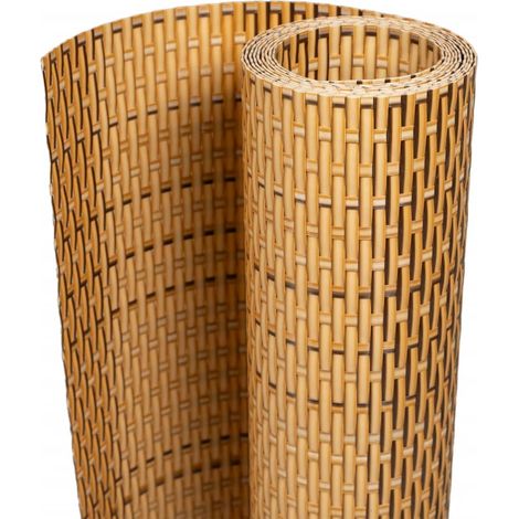 Maison Exclusive - Paravento da Balcone Marrone Chiaro 600x90 cm in Polyrattan
