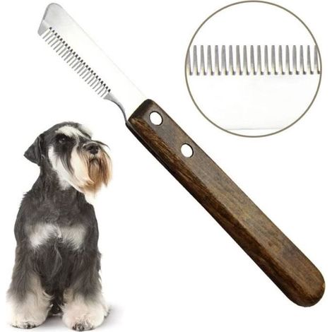Brosse Chien Brosse Chat,Couteau à Trimmer pour Main Droitier Couteau à dénuder Professionnel pour Chien avec Manche Ergonomique (1/4)