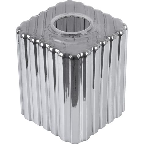 Paralume a cubo in grafite con superficie zigrinata, 10 cm. (1/4)