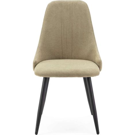 Pack de 4 sillas para cocina o comedor Izan tapizado textil verde, 91cm(alto) 50cm(ancho) 57cm(fondo) (1/5)
