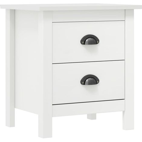 Maison Exclusive - Nachttisch Hill 2 Stk. Weiß 46x35x49,5 cm Mass