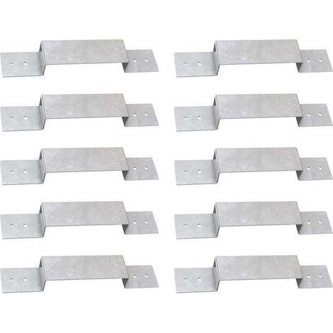 Juego de 10 postes para cercas, soporte para paneles de cercas, conjunto de postes de fijación de metal para cercas, fácil instalación para cercas estables.