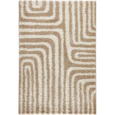 Tapis Olympe géométrique beige pour intérieur - 160 x 230 cm (1/5)