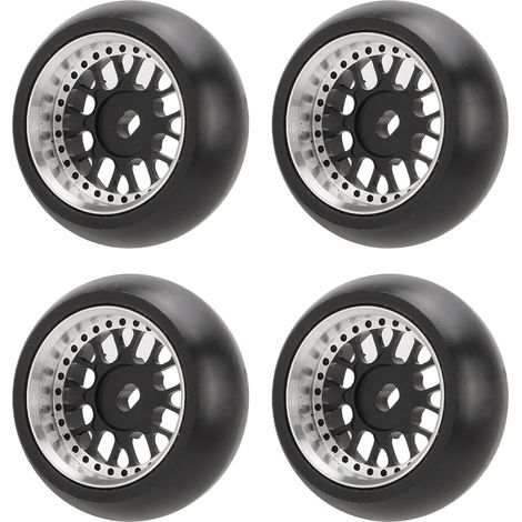Satz mit 4 RC-Driftreifen aus Aluminiumlegierung, stabil und flexibel, für Wltoys 1/28 RC-Auto, schwarz. (1/5)