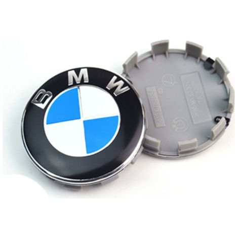 4 Pièces 68mm Enjoliveurs avec Logo Bleu et Blanc pour BMW Série 3, Série 5, X1, X5, X6 (1/4)