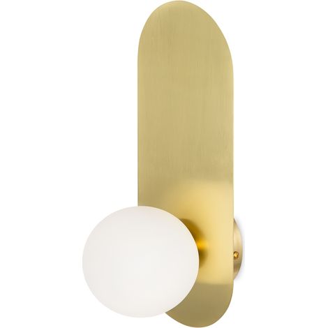 Maytoni Bao Applique moderne a globo oro 1xG9 paralume bianco (1/5)