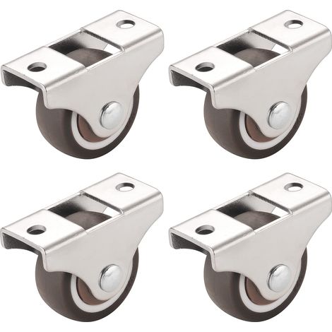 4 Pièces Roulettes de Meubles, Roulettes de Transport, Roulettes Pivotantes, Convient pour le Transport de Meubles et D'objets Lourds, Très Pratique(Argent) (1/5)