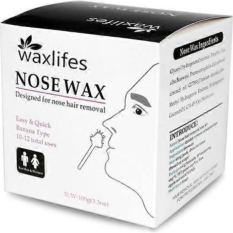 Kit de cire en grains de 100 g pour l'épilation des poils du nez, kit de cire portable pour l'épilation, kit jetable (1/4)