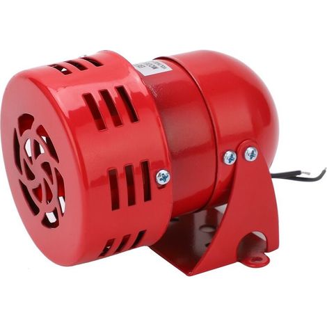 SJLERST Sirène alarme AC110V MS‑190 puissante sirène extérieure alarme 115dB rouge moteur fil Sirne métal corne industrie bateau BERM alarme Sirène d'alarme (1/5)