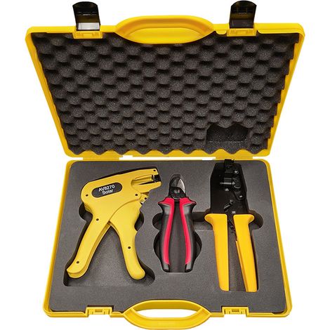 Utensile per elettricista intercable icpvset1 taglio crimpatrice spellatura