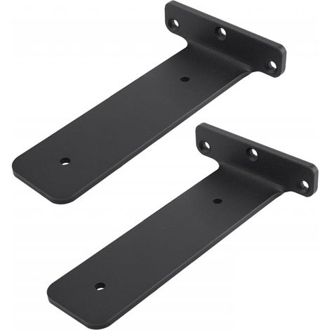Set aus 2 Metall-Wandhalterungen für schwebende Regale. Edelstahlhalterung mit dicken Schrauben, co-AquaForge