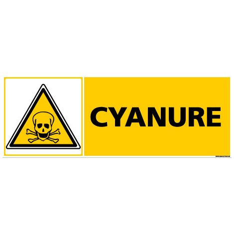 Panneau CYANURE (C0335) - Adhésif - 350 x 125 mm