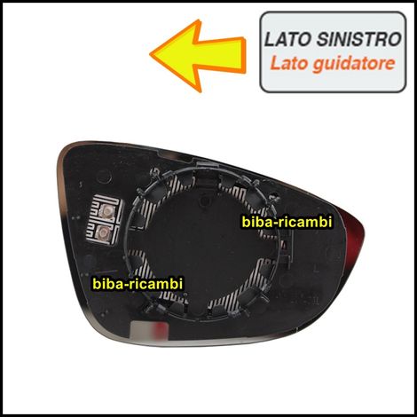 Piastra vetro specchio termico vw scirocco ii lato sx-guidatore artB-017