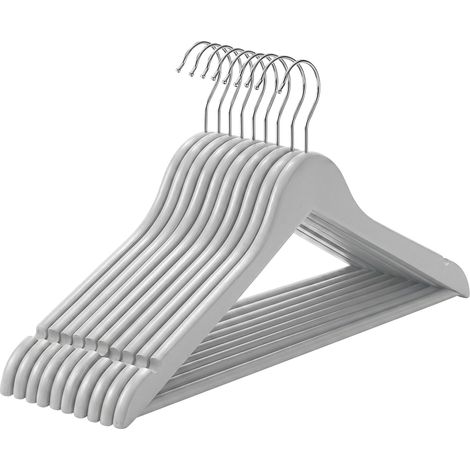 Set di 10 appendiabiti RONDO in legno grigio (1/5)