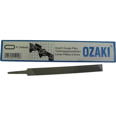 Lime plate affûtage chaîne tronçonneuse 15 cm – Pour tous types de chaînes – Coupe nette sans éclat – Pierre à aiguiser professionnelle – Ozaki