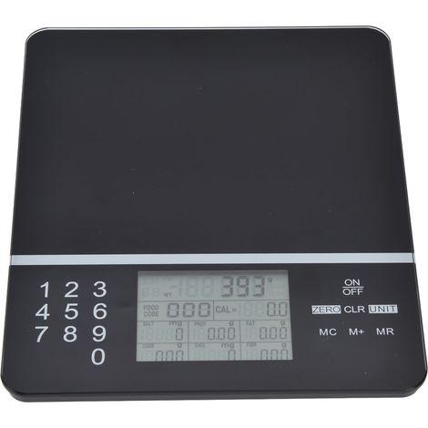 Balance de Cuisine Numérique en Verre Trempé - Pèse Aliments en Grammes et Onces avec Écran LCD pour Cuisine et Pâtisserie (1/5)