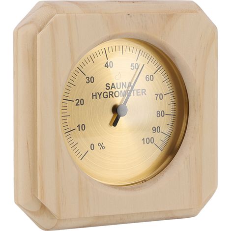 Thermomètre hygromètre en bois pour sauna mural fiable haute précision température humidité intérieur (1/5)