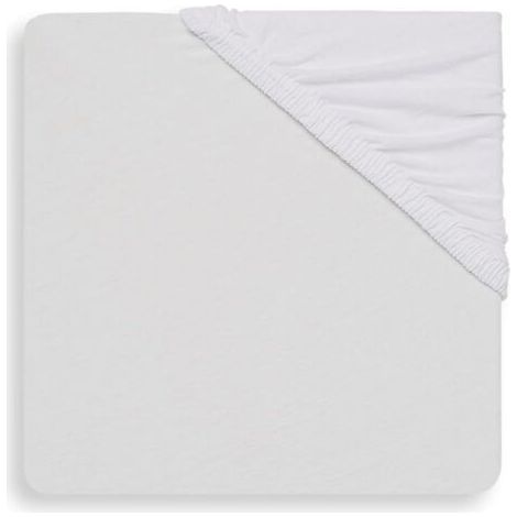 1 Drap-Housse 60x120 cm Jersey Coton Extensible Blanc Lit Bébé (1/5)