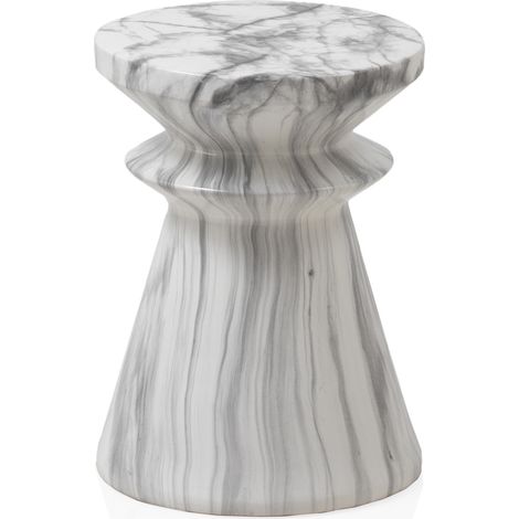Tabouret/table d'appoint en céramique (1/2)