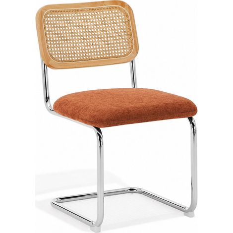 Lot de 2 chaises en velours texturé terracotta BROOKS (1/5)