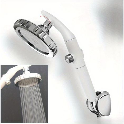 Convertisseur de Douche Rotatif – Passage Facile Pluie/Main, Haute Pression, Double Poignée (1/4)
