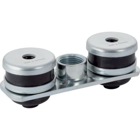 Geberit Juego Placa base rectangular, dos agujeros, con manguito roscado G 1/2", 359.146.26.1